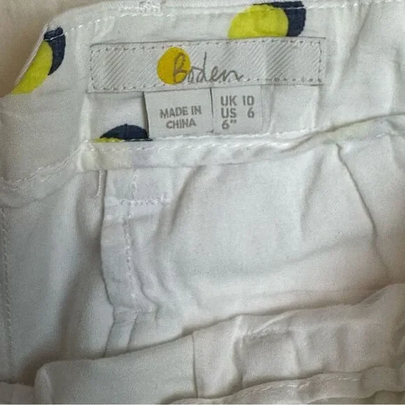 Boden Chino white Shorts - Size 6 - Inseam 5.5” - EUC - Picture 3 of 5